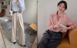 Công thức áo sơ mi + quần âu có ít nhất 12 cách mặc để style công sở luôn thay đổi, không bị chán