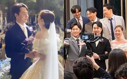 Đám cưới hot nhất Hàn Quốc hôm qua: Nam idol huyền thoại hôn cô dâu xinh như mộng, Shinhwa nhảy tưng bừng chúc mừng