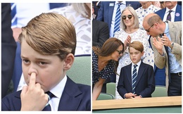 Loạt biểu cảm hài hước của Hoàng tử George khi lần đầu tiên xem quần vợt cùng cha mẹ