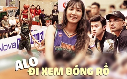 Shark Khoa, Huỳnh Thị Ngoan - đội trưởng tuyển bóng rổ nữ đến sân xem Cantho Catfish đấu Danang Dragons