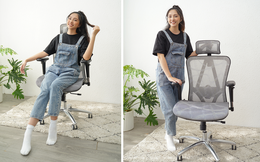 Ghế công thái học E-DRA EEC215: Chất liệu cao cấp, bền bỉ, êm thoáng mà giá chỉ tầm trung