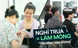 Một công ty mở hẳn &quot;tiệm nails&quot; vào giờ trưa để giúp toàn bộ nhân viên nữ được làm đẹp và thư giãn, cùng khu vực giải trí trị giá hơn chục tỷ