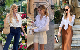 Phụ nữ Pháp có 4 cách biến tấu để diện áo sơ mi trắng không đơn điệu