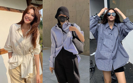 Muốn diện áo sơ mi vừa đẹp vừa sang, nàng cứ học mỹ nhân Hàn sắm 4 kiểu áo này