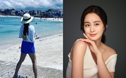 Kim Tae Hee ở tuổi U40 vẫn tự tin &quot;thả dáng&quot; cực chuẩn trên bãi biển