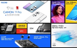 TECNO Camon 19 Pro - Điện thoại đầu tiên có Camera cảm biến RGBW 64MP & Mặt lưng đổi màu khi ra nắng – Giá tầm 6 triệu