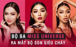 Dân tình được dịp mãn nhãn với BST son &quot;siêu cháy&quot; từ Hà Hồ và bộ ba Miss Universe