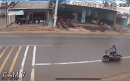 Camera vụ tai nạn ở Bảo Lộc: Bất ngờ trượt ngã, người phụ nữ bị xe máy tông tử vong