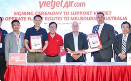 Lãnh đạo Vietjet cùng Bộ trưởng bang Victoria (Úc) công bố đường bay thẳng giữa TP. Hồ Chí Minh và Melbourne