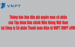 Bán đấu giá quyền mua cổ phần của VNPT tại Công ty Cổ phần Thanh toán điện tử VNPT