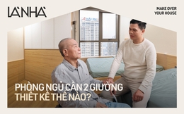 Phòng ngủ diện tích nhỏ cho người cao tuổi muốn thiết kế 2 giường để tiện chăm sóc phải làm thế nào?