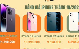 Bảng giá iPhone tháng 10: iPhone Xs Max, iPhone 11 và 12 Pro Max chiếm sóng iPhone 15