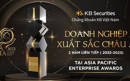 Chứng khoán KB Việt Nam thắng giải quốc tế, lọt top 10 thị phần HNX