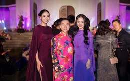 MC Thanh Trúc diện váy tím, nổi bật tại show thời trang của NTK Adrian Anh Tuấn
