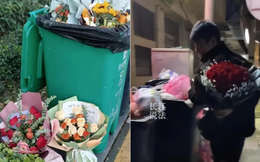 Tình hình thùng rác sau ngày Valentine gây tranh cãi, dân tình còn lập hội rủ nhau đi nhặt lại hoa 