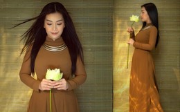 Á hậu Nguyễn Mai Anh khoe sắc với áo dài của NTK Minh Châu