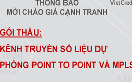 VietCredit thông báo mời chào giá cạnh  tranh