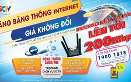 SCTV tiếp tục nâng tốc độ băng thông tại các tỉnh thành.