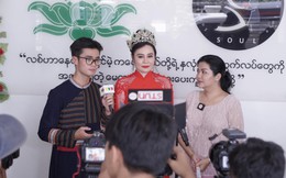 Hoa hậu Phan Kim Oanh trở lại Myanmar sau 7 tháng đăng quang, được truyền thông săn đón