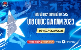 FPT Play trình chiếu Giải Vô địch bóng rổ trẻ 5x5 U18 Quốc gia 2023