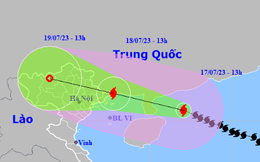  Bão số 1 tiến thẳng vào vịnh Bắc Bộ, hoàn lưu bão bao trùm gần hết Bắc Bộ đến Nghệ An