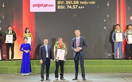 Vietjet là một trong 100 thương hiệu giá trị nhất Việt Nam