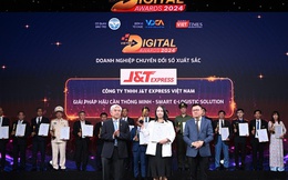 J&T Express tiếp tục được vinh danh giải thưởng Vietnam Digital Awards 2024 nhờ nỗ lực bền bỉ trong chuyển đổi số