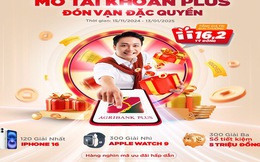 Cơ hội nhận iPhone 16 khi mở tài khoản Plus trên Agribank Plus