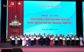 Bộ VHTTDL tuyên dương 78 gương điển hình tiên tiến trong lĩnh vực văn hóa toàn kèo nhà cái tỷ lệ bóng đá năm 2023