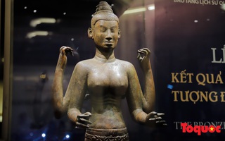 Tượng đồng Nữ thần Durga- cổ vật tiêu biểu, quý hiếm của kèo nhà cái hóa Champa hồi hương