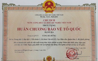 Truy tặng Huân chương bảo vệ Tổ quốc cho Trung tá hy sinh khi giúp dân khắc phục kèo nhà cái tỷ lệ bóng đá