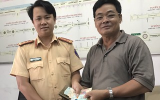 Cảnh sát giao thông đăng tin lên mạng tìm chủ nhân đánh rơi tài sản