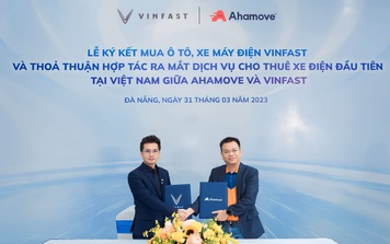 Ahamove mua 200 xe Vinfast để triển khai dịch vụ cho thuê xe máy điện đầu tiên tại Việt Nam