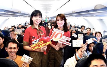 Mừng kỷ niệm “chuyến bay nụ cười” đến Singapore, Vietjet tặng 10.000 vé bay chỉ từ 0 đồng