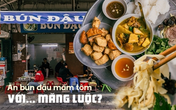 Check thử quán bún đậu mắm tôm ăn cùng giả cầy và... măng luộc ở phố cổ Hà Nội: Sự lạ miệng này có đem lại hiệu quả?