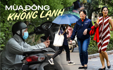 Đã vào mùa Đông nhưng Hà Nội lạ lắm: Nhiều người dân thủ đô vẫn quần cộc, áo ngắn tay đi ra đường
