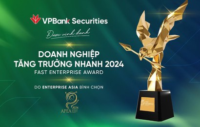 Tăng trưởng vượt trội, Chứng khoán VPBank nhận giải “Doanh nghiệp tăng trưởng nhanh 2024”