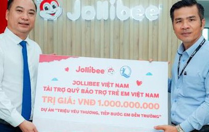 Jollibee Việt Nam tài trợ 1 tỷ đồng hỗ trợ học sinh khó khăn