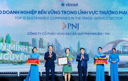 PNJ vào Top 10 doanh nghiệp phát triển bền vững năm thứ 9 liên tiếp