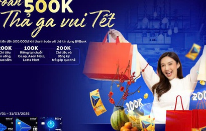 Trả góp qua thẻ tín dụng của BVBank, hưởng lãi suất 0%