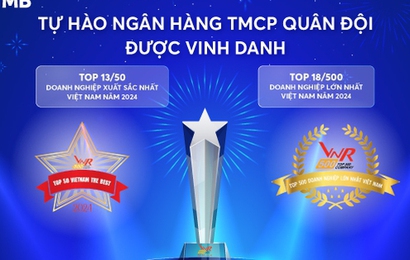 MB lọt Top 13 doanh nghiệp xuất sắc nhất Việt Nam năm 2024