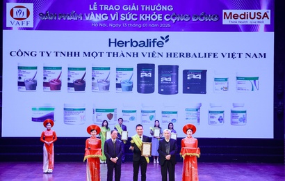 Herbalife Việt Nam đạt giải thưởng “Sản Phẩm Vàng Vì Sức Khỏe Cộng Đồng” lần thứ 10 liên tiếp