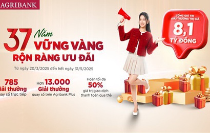 Agribank tri ân khách hàng với hơn 13.700 phần quà hấp dẫn nhân dịp sinh nhật 37 năm