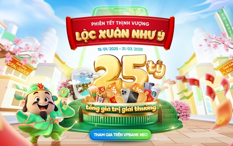 VPBank dành hàng triệu quà tặng ưu đãi lên tới 25 tỷ đồng dành kèo nhà cái w88 khách hàng dịp Tết Ất Tỵ