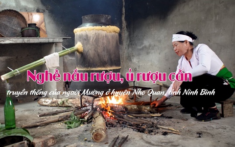 Nghề nấu rượu, ủ rượu cần keo nha cai 5 người Mường