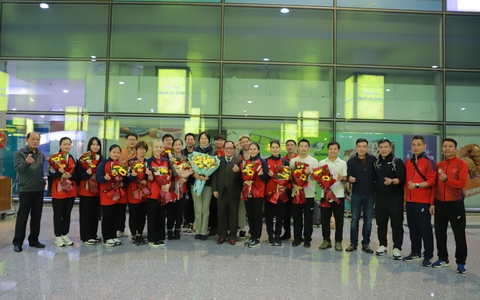 Đội tuyển Bắn súng Việt Nam về nước sau hành trình thành công tại tỷ lệ kèo nhà cái bắn súng Cup châu Á