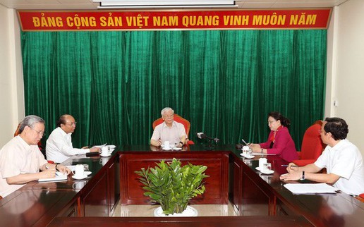 Tổng Bí thư, Chủ tịch nước Nguyễn Phú Trọng họp Lãnh đạo chủ chốt