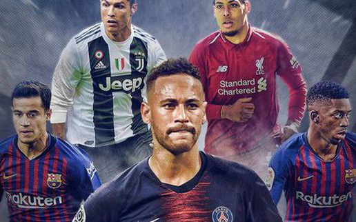 Cập nhật top 10 cầu thủ đắt giá nhất thế giới: Ronaldo chỉ đứng hạng năm, xếp dưới một chàng trai 20 tuổi