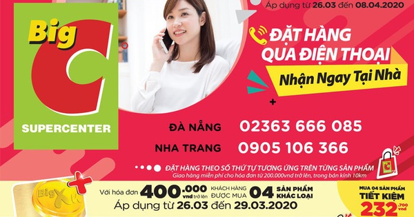 Nhiều siêu thị ở Đà Nẵng công bố số điện thoại “hotline” đặt hàng, giao hàng tại nhà