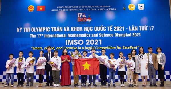 Học sinh Việt Nam đoạt 20 huy chương tại Olympic Toán và Khoa học Quốc tế - IMSO 2021